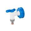 IBC adaptér S60x6 s ventilom 3/4" + rýchlospojkou 3/4"