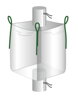 BIG BAG 500 kg s hrdlom hore i dole 90x90x90 cm