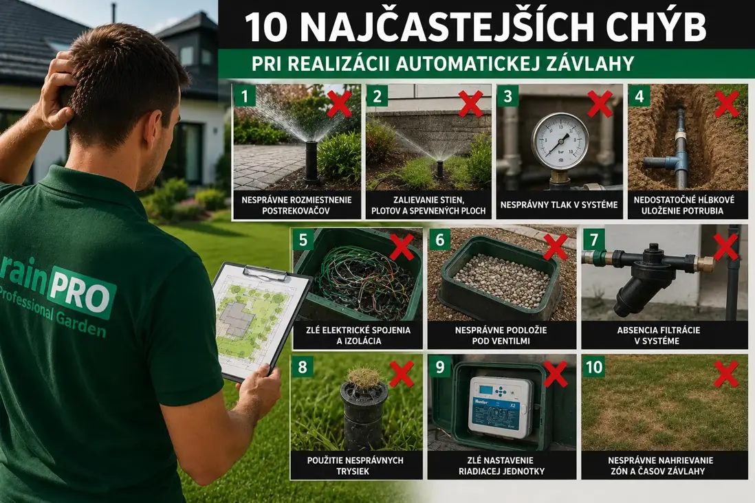 10 najčastejších chýb pri realizácii automatickej závlahy