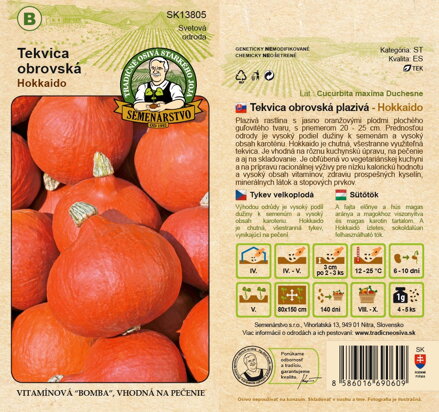 Tekvica obrovská HOKKAIDO