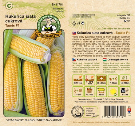 Kukurica siata cukrová TAURIS F1