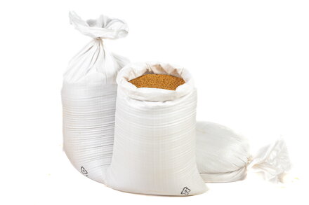 Vrece obilné polypropylénové 50 kg biele 60 X 115 cm Typ balenia: zväzok, Množstvo v balení: 50 ks (zväzok)