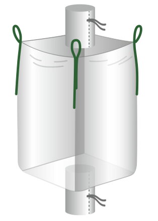 BIG BAG 1000 kg s hrdlom hore i dole 90x90x160 cm BIG BAG 1000 kg s hrdlom hore i dole 90x90x160 cm