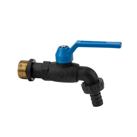 Plastový záhradný ventil BLACK RAVEN 3/4” - nylon/mosadz