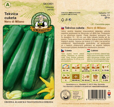 Tekvica, cuketa NERO DI MILANO
