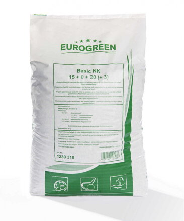 Trávnikové hnojivo BASIC NK - prevencia proti stresu 25 kg