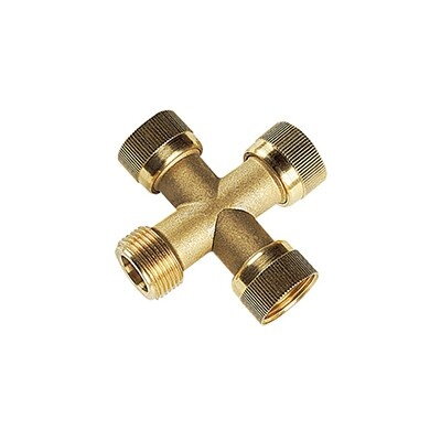 Mosadzný holendrový kríž 1“ 3x vnútorné závity /vonkajší závit