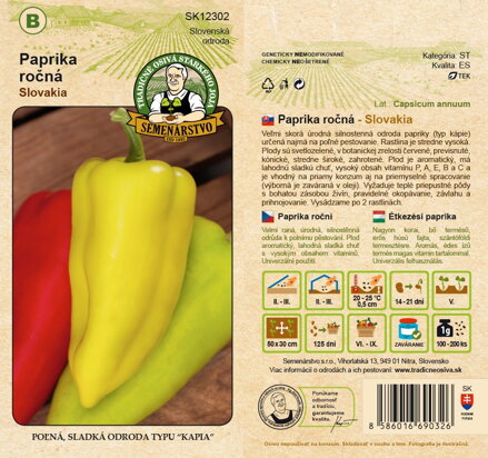 Paprika ročná SLOVAKIA