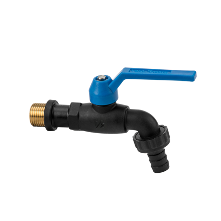 Plastový záhradný ventil BLACK RAVEN 1/2” - nylon/mosadz