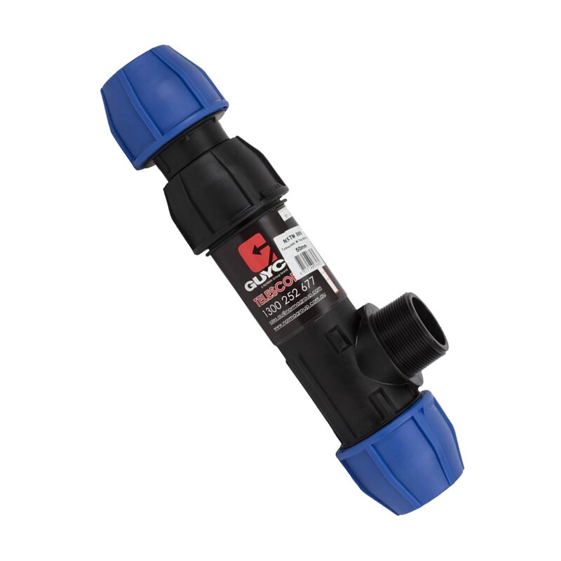 Teleskopický t-kus s vonk. závitom 40x6/4"x40 - PN16