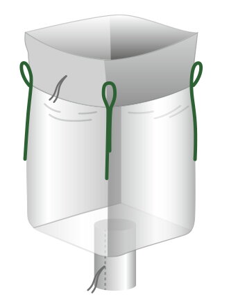 BIG BAG 500 kg s golierom hore a hrdlom dole 90x90x90 cm