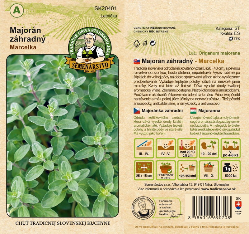 Majorán záhradný MARCELKA