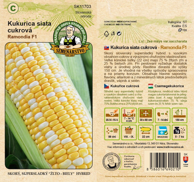 Kukurica siata cukrová RAMONDIA F1
