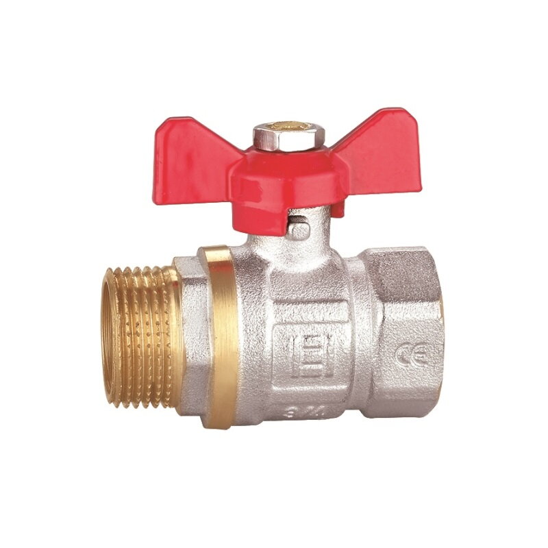 Guľový ventil 1/2" MF, motýľ - PN20