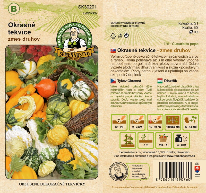 Okrasné tekvice zmes