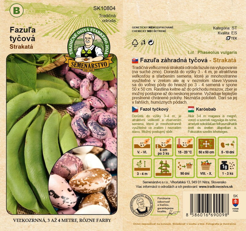 Fazuľa tyčová  STRAKATÁ