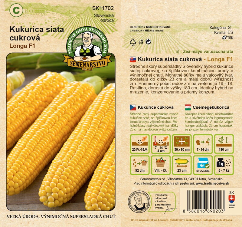 Kukurica siata cukrová LONGA F1