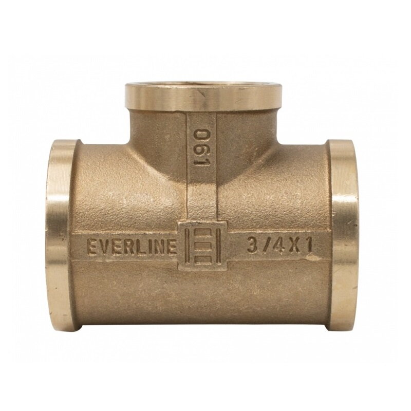 T-kus redukovaný 3/4"x1/2"x3/4" FFF - mosadz