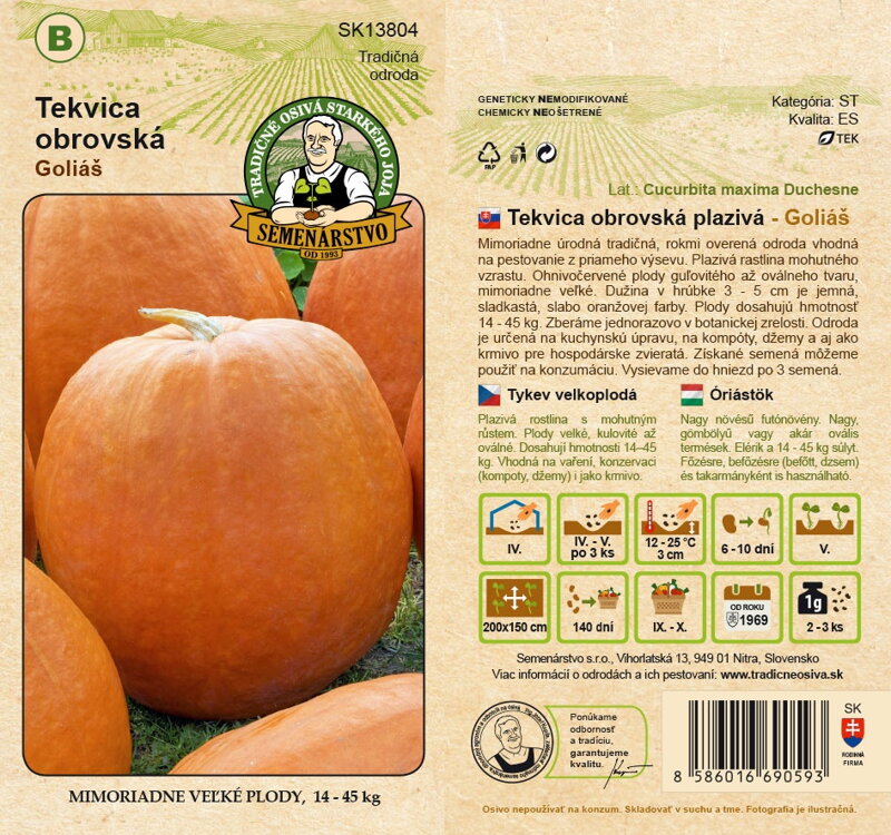 Tekvica obrovská GOLIÁŠ