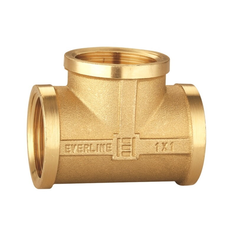 T-kus 3/4" FFF - mosadz