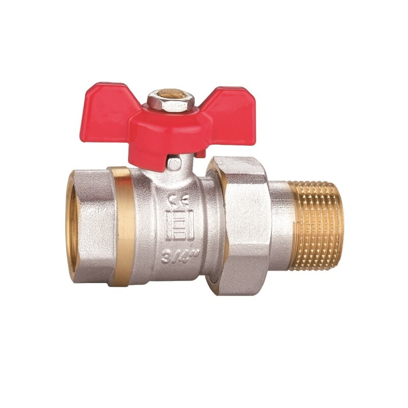 Guľový ventil 1/2" MF so šróbením, motýľ - PN40