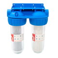 Dvojitý filter 10" Everline EWY-2F34/10 s vložkami - 3/4"