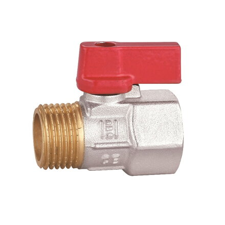 Mini guľový ventil 1/2" MF, motýľ