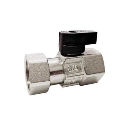 Guľový ventil 3/4" FF so šróbením, motýľ
