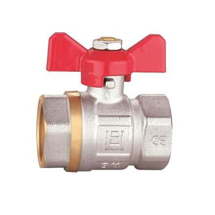 Guľový ventil 3/4" FF, motýľ - PN20