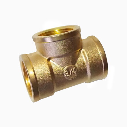T-kus 3/8" FFF - mosadz