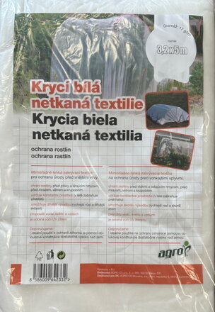 Netkaná textília biela 17 g, 3,2 x 5 m /AGRO/