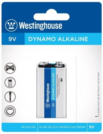 Batéria 6LR61 Dynamo Alkaline 9V, 600 mAh