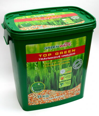 Trávnikové hnojivo GREEN WAVE - TOP GREEN 8 kg