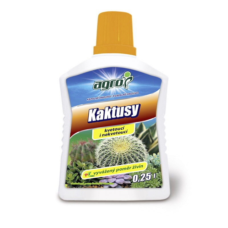 Hnojivo kvapalné na KAKTUSY 0,25 L /Agro/ Hnojivo kvapalné na KAKTUSY 0,25 L /Agro/
