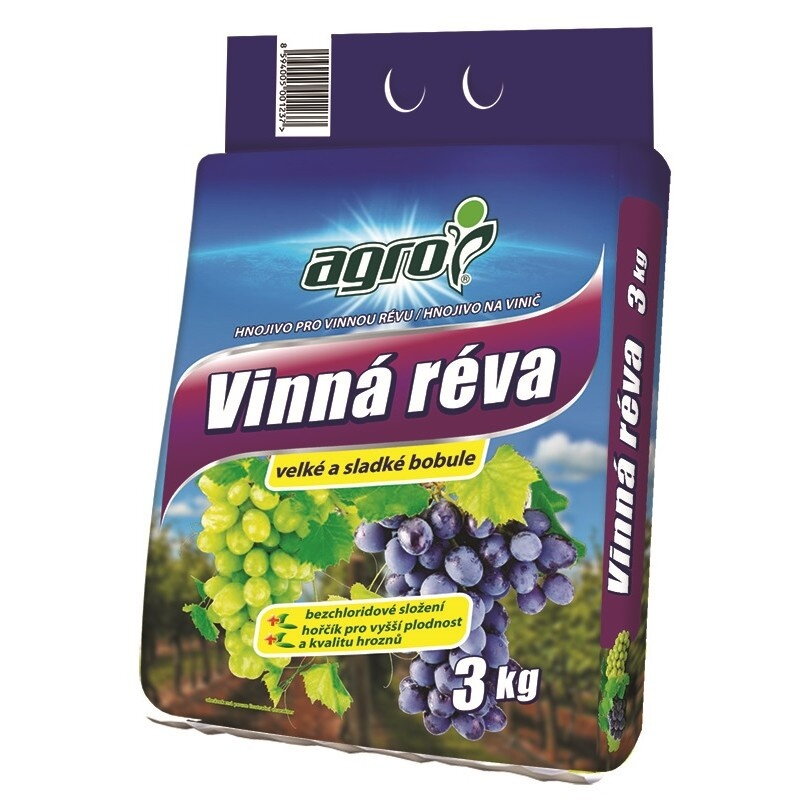 Hnojivo pre VINNÁ RÉVA (vinič) 3 kg /Agro/ Hnojivo pre VINNÁ RÉVA (vinič) 3 kg /Agro/